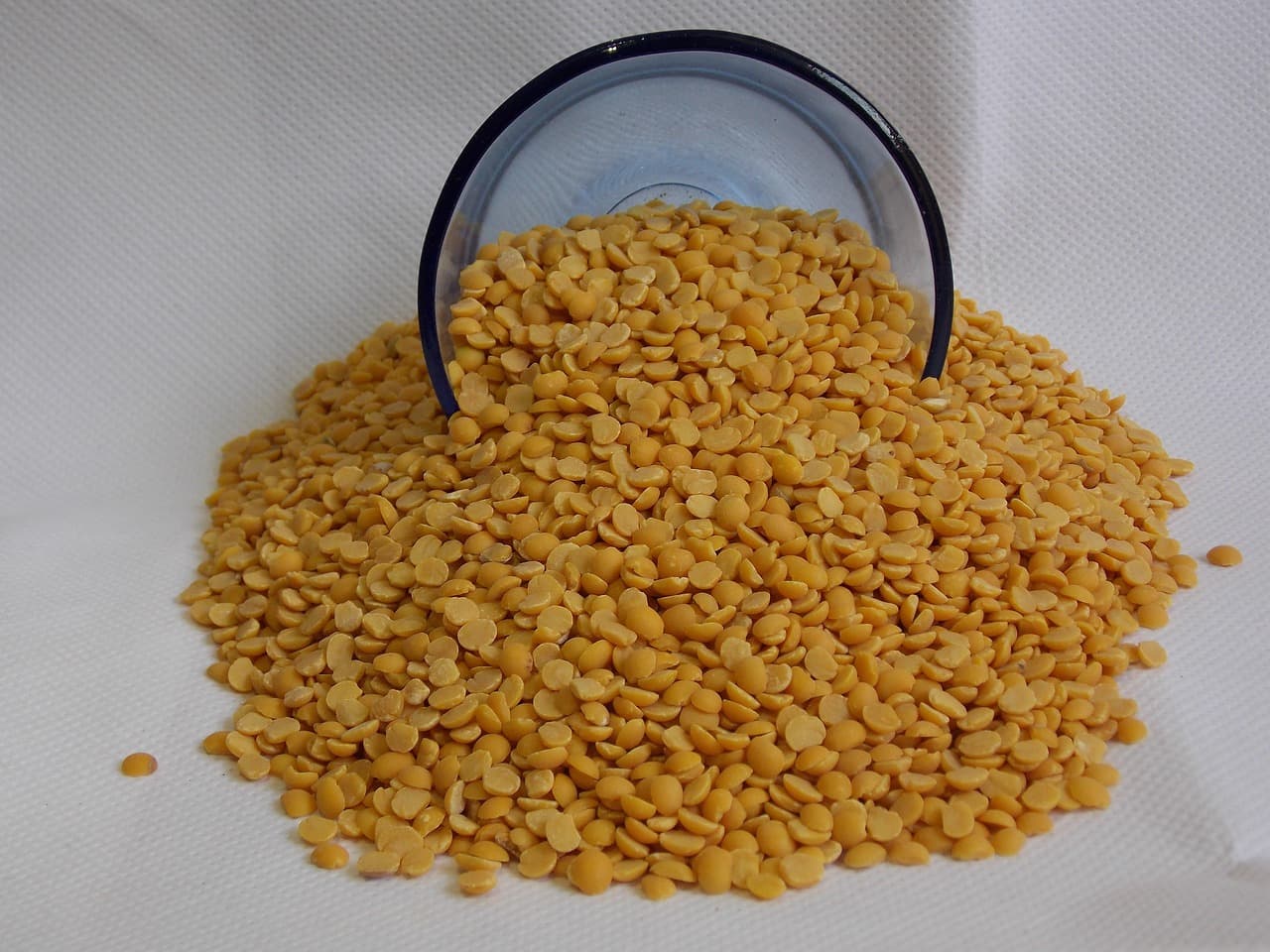 Toor Dal - dried split pigeon peas, pale yellow lentils
