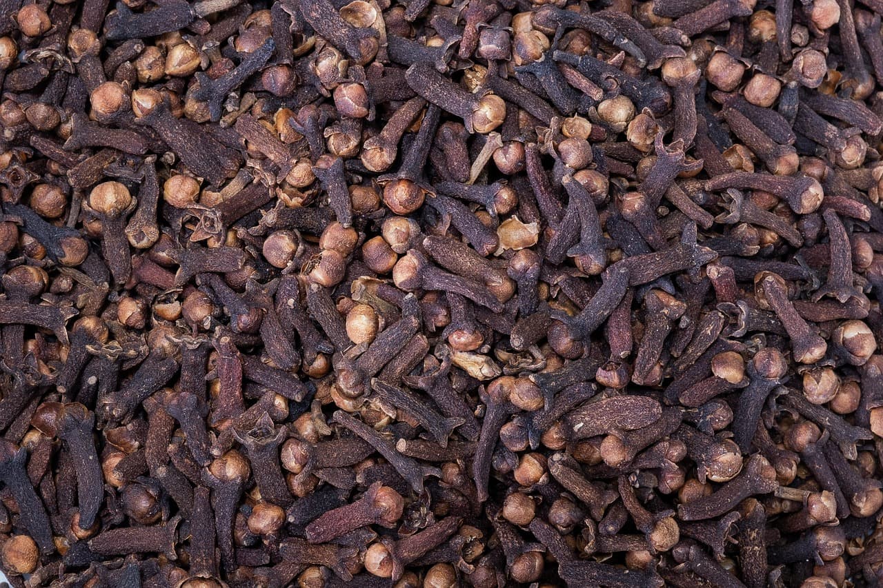 Whole dried cloves spice