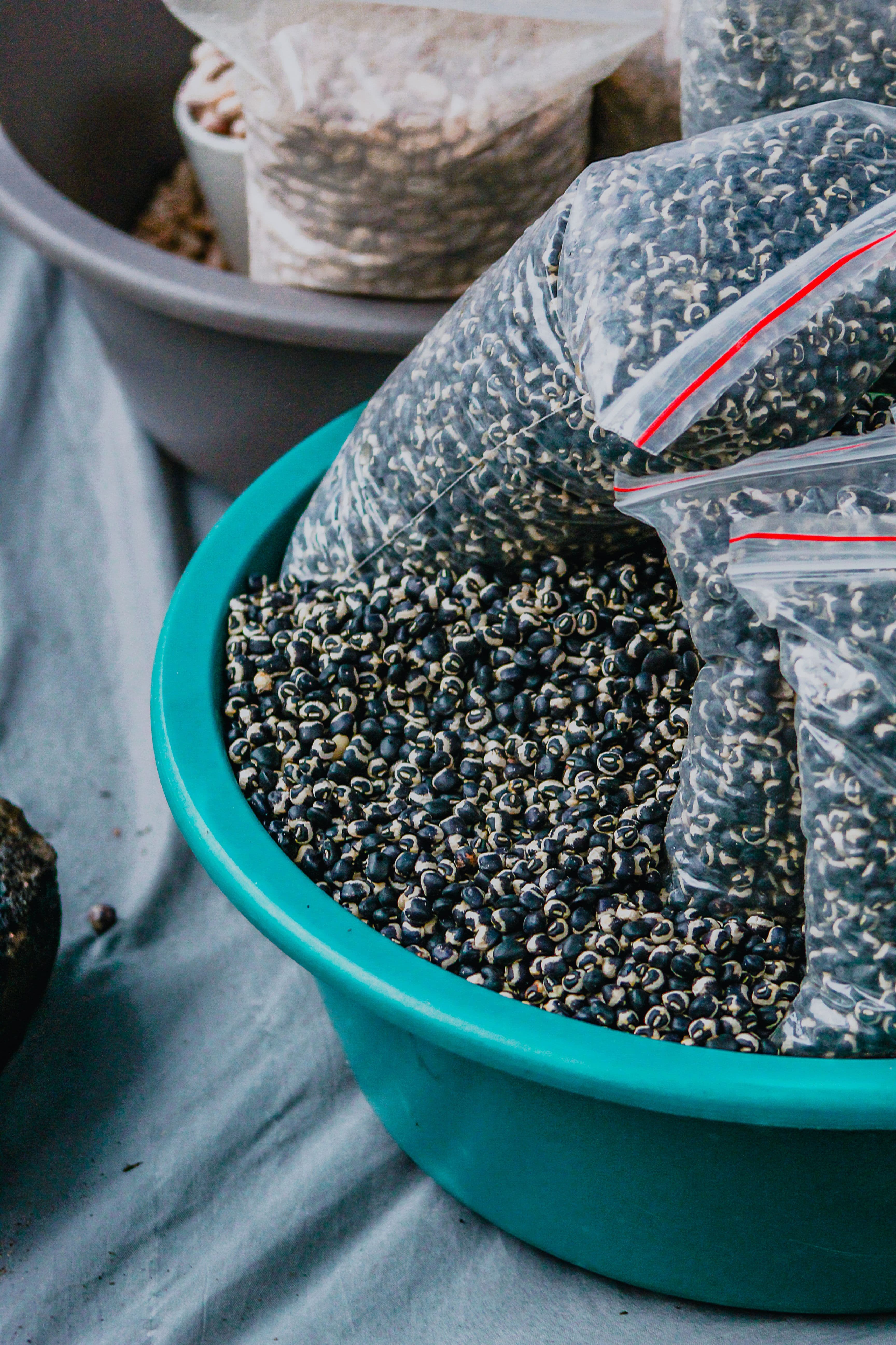Cowpea - dried black-eyed peas in a bowl