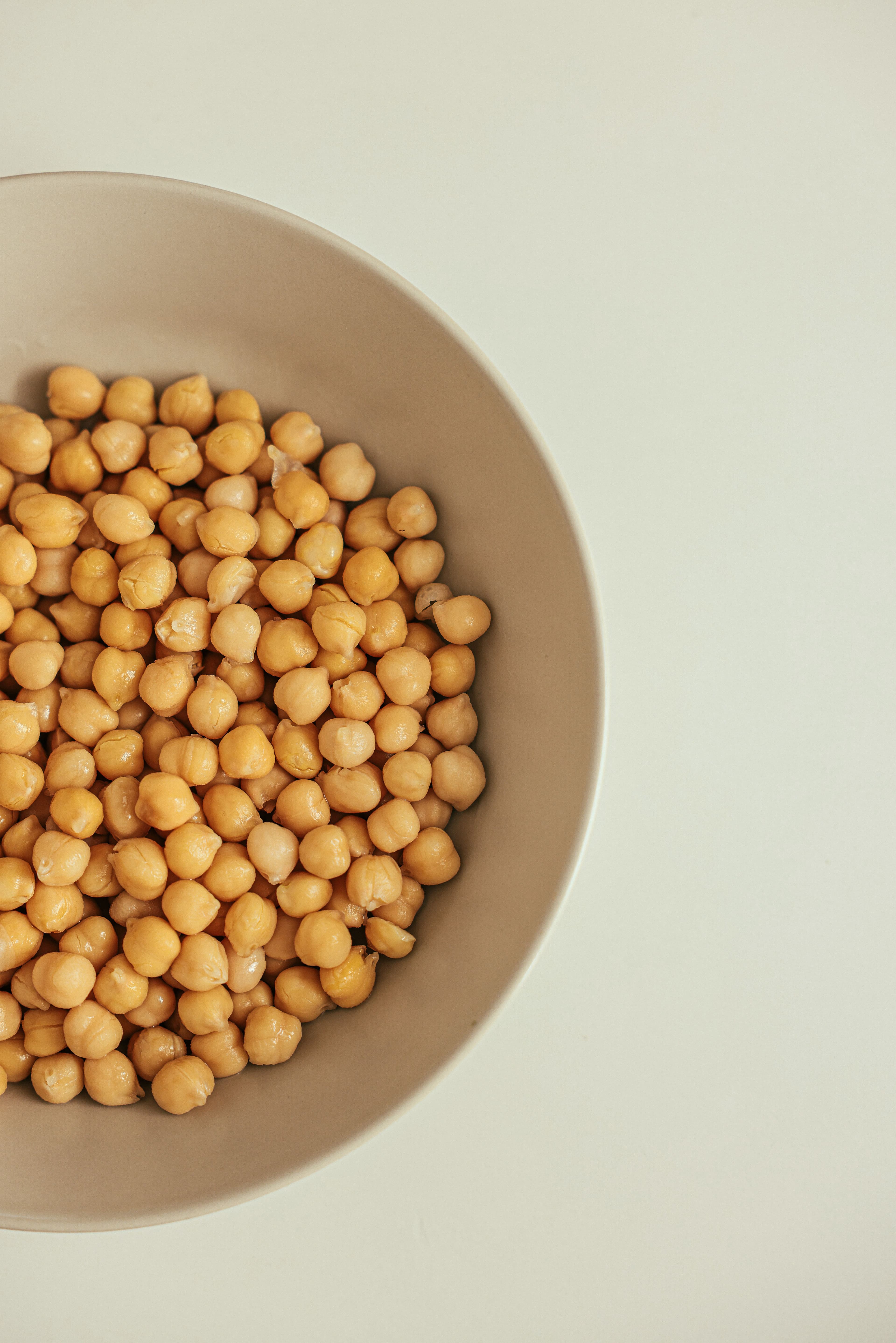 Kabuli Chickpeas - whole dried cream-colored chickpeas in a bowl